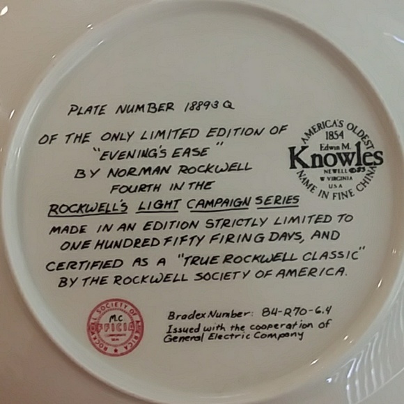 Original Norman rockwell collectors plate - Picture 3 of 3